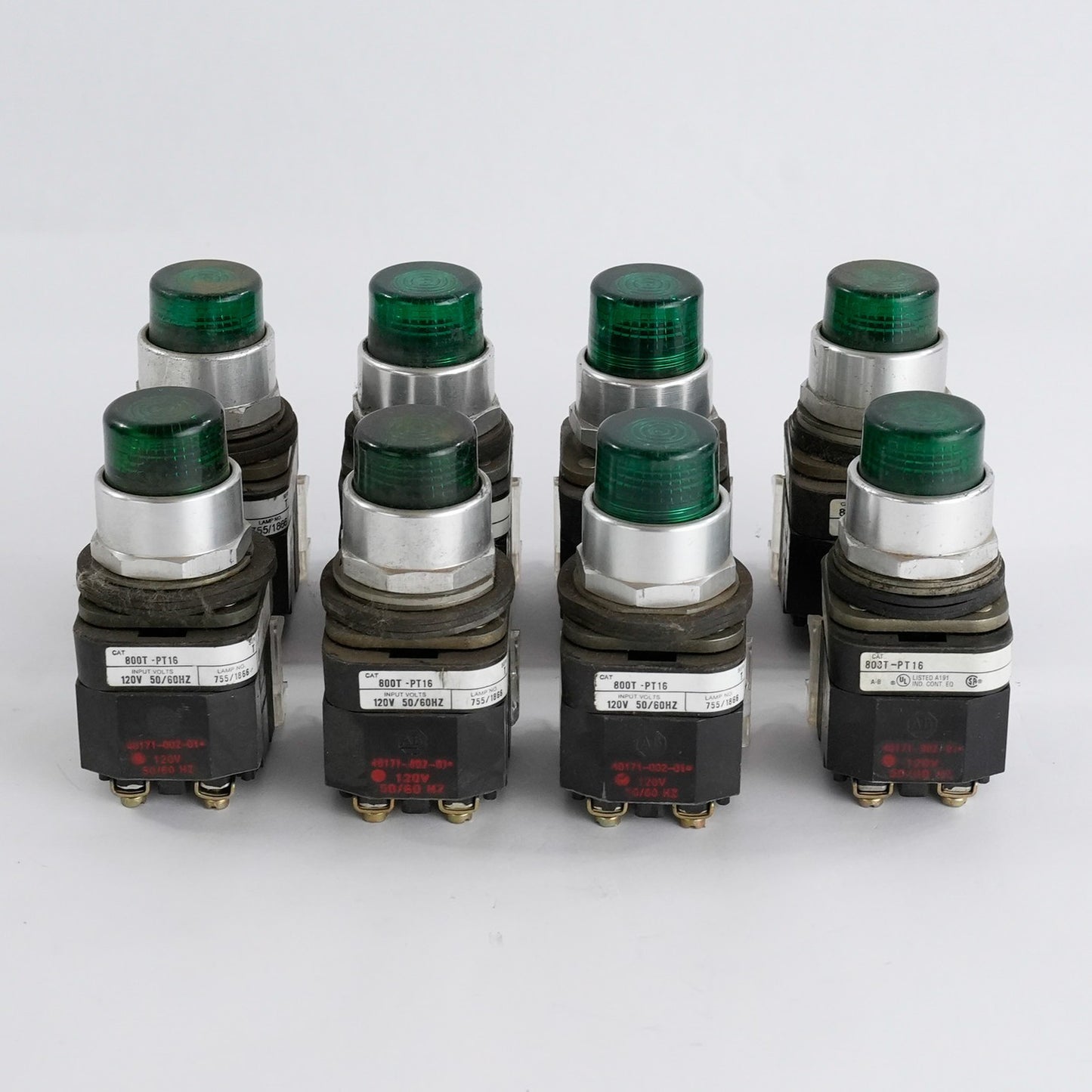 Allen Bradley 800T-PT16 /T Green Pushbutton Pilot Light 120V 800TPT16