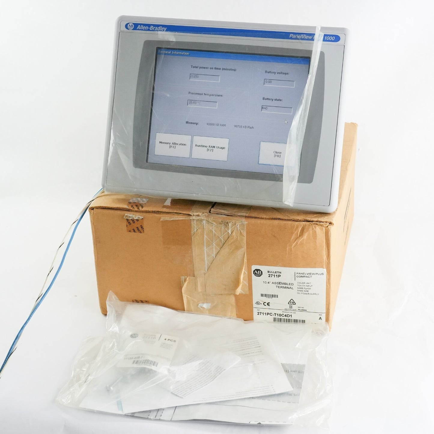 Allen Bradley 2711PC-T10C4D1 A PanelView Plus 1000 2711PC-RP1 /G RDT10C Open Box