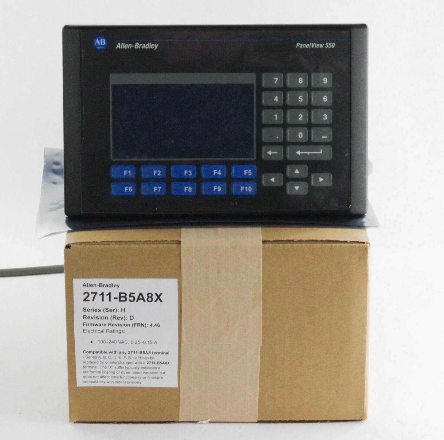 Allen Bradley 2711-B5A8X Ser H Rev D FRN 4.46 Panelview 550 - Refurbished