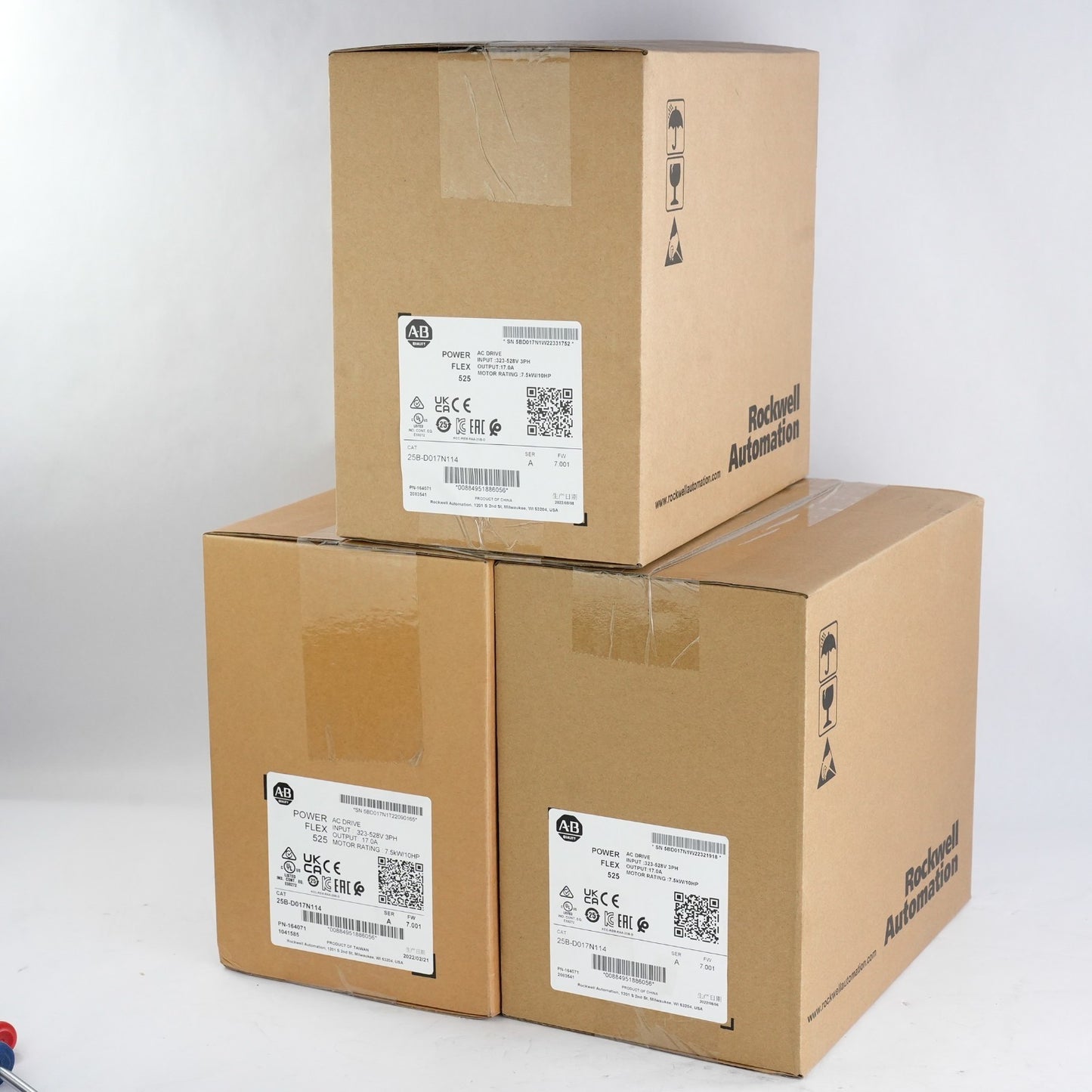 Allen Bradley 25B-D017N114 /A PowerFlex 525 AC Drive 10hp - 2022 Sealed Surplus