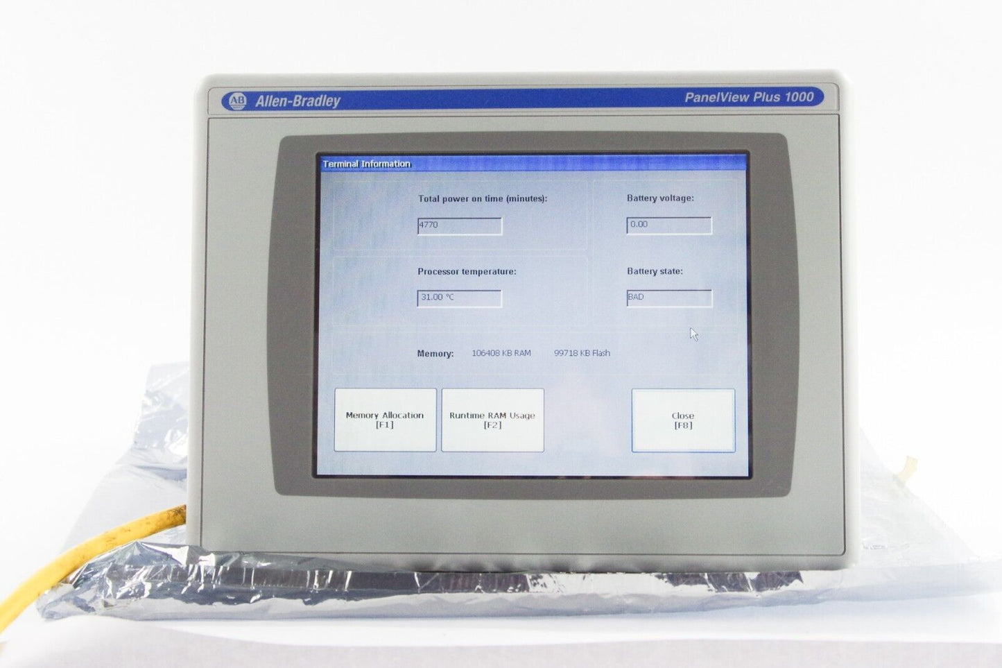 Allen Bradley 2711P-T10C15A2 Panelview Plus 1000 / 2711P-RP2A G + RDT10C No Box