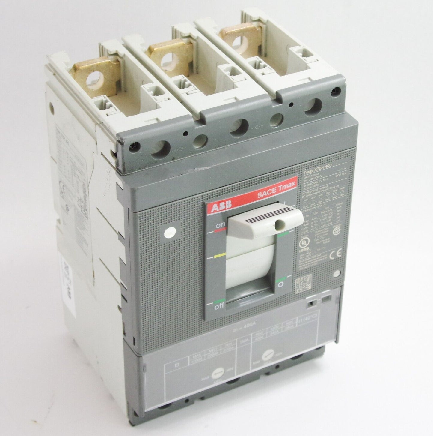 ABB Sace TMax XT5H400 400A 600A 3 Pole Circuit Breaker / XT5H 400
