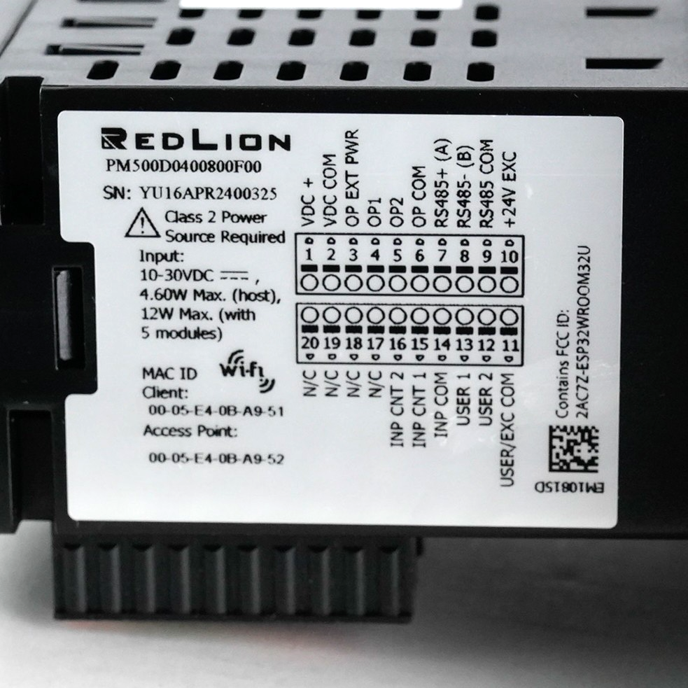 Red Lion Temperature Controller Monitor PM500D0400800F00 Display - Open Box