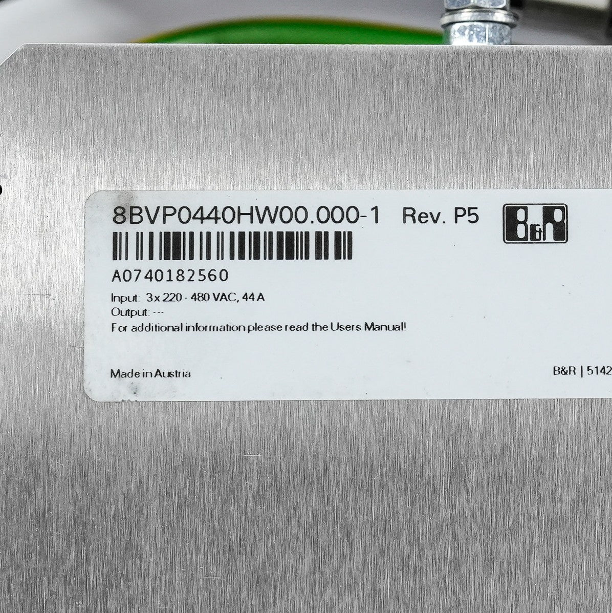 B&R Automation 8BVP0440HW00.000-1 Rev. P5 Power Supply Module