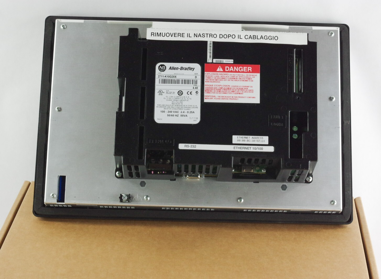 Allen Bradley 2711-K10G20/D FRN 4.48 PanelView 1000 / 2711-K10G20X Ser D