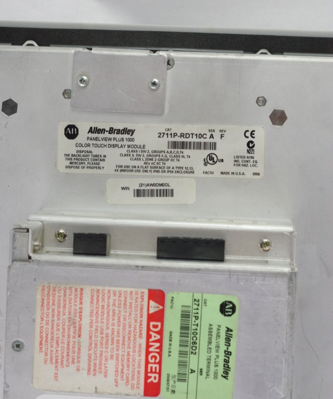 Allen Bradley 2711P-T10C6D2 /A PanelView Plus 1000 RP2 G RN6 RDT10C New Overlay