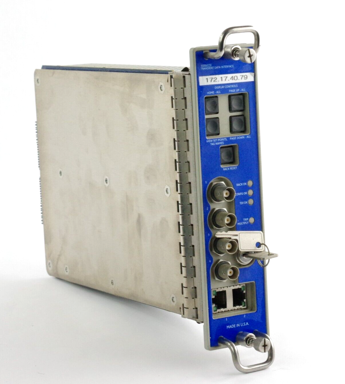 Bently Nevada 3500/23E Transient Data Interface PLC Module w/ Key