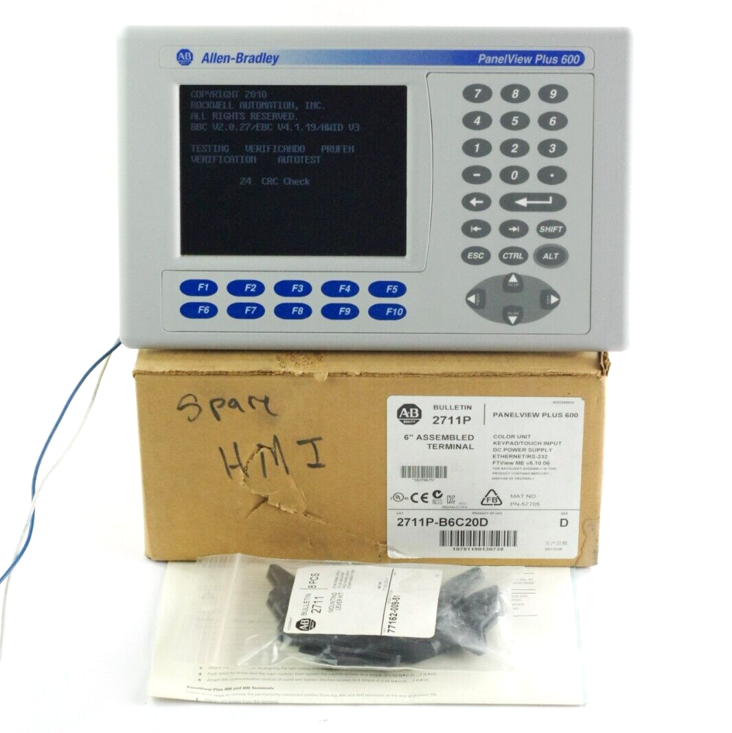 Allen Bradley 2711P-B6C20D /D Ser D PanelView Plus 600 - Open Box
