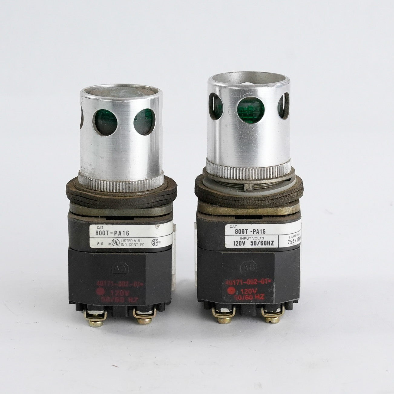 Allen Bradley 800T-PA16 /T Push Button Green 120VAC 50/60Hz 800TPA16
