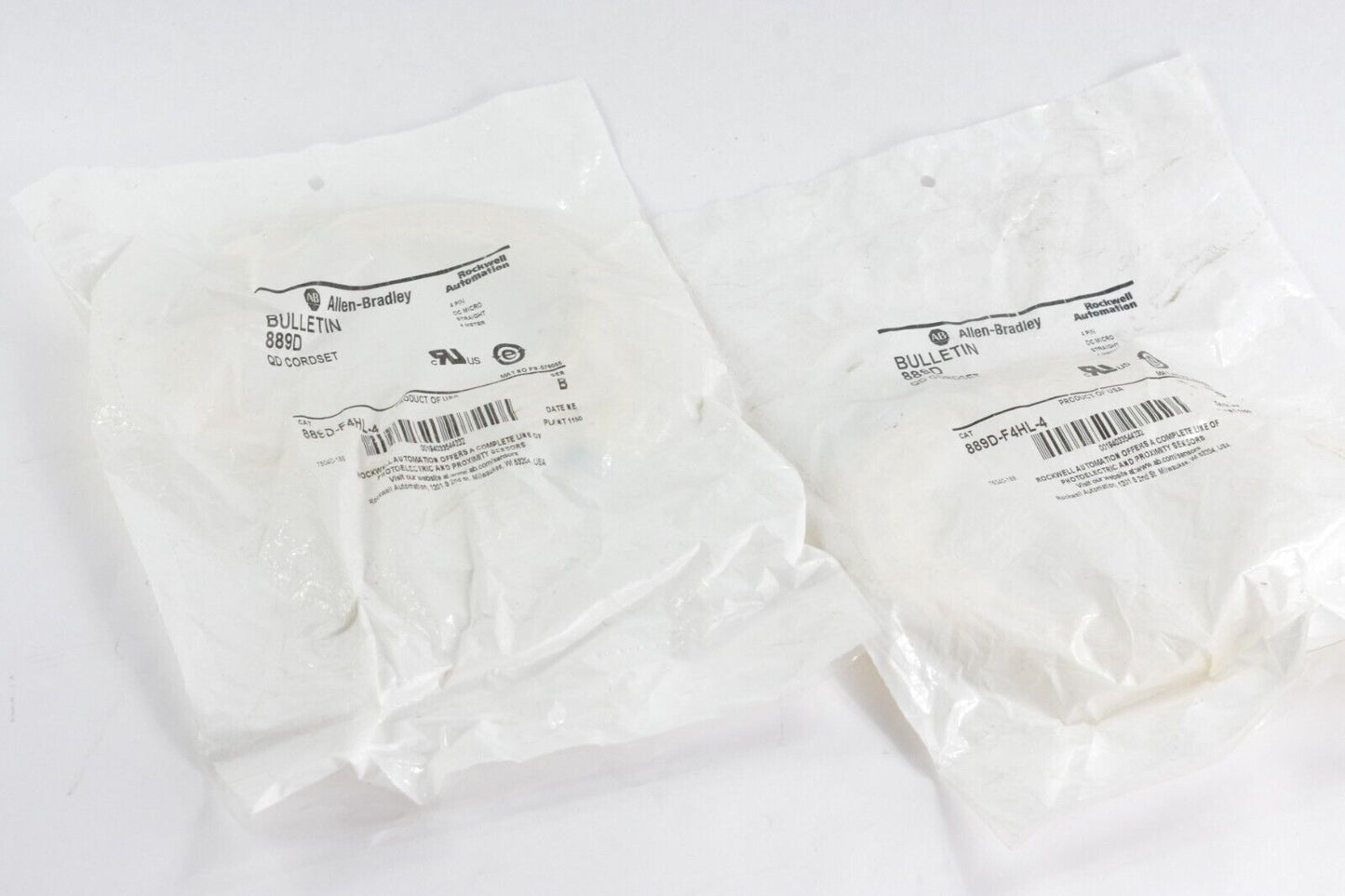 Allen Bradley 889D-F4HL-4 Ser B Cordset DC Micro Straight 4-Pin - Sealed Surplus