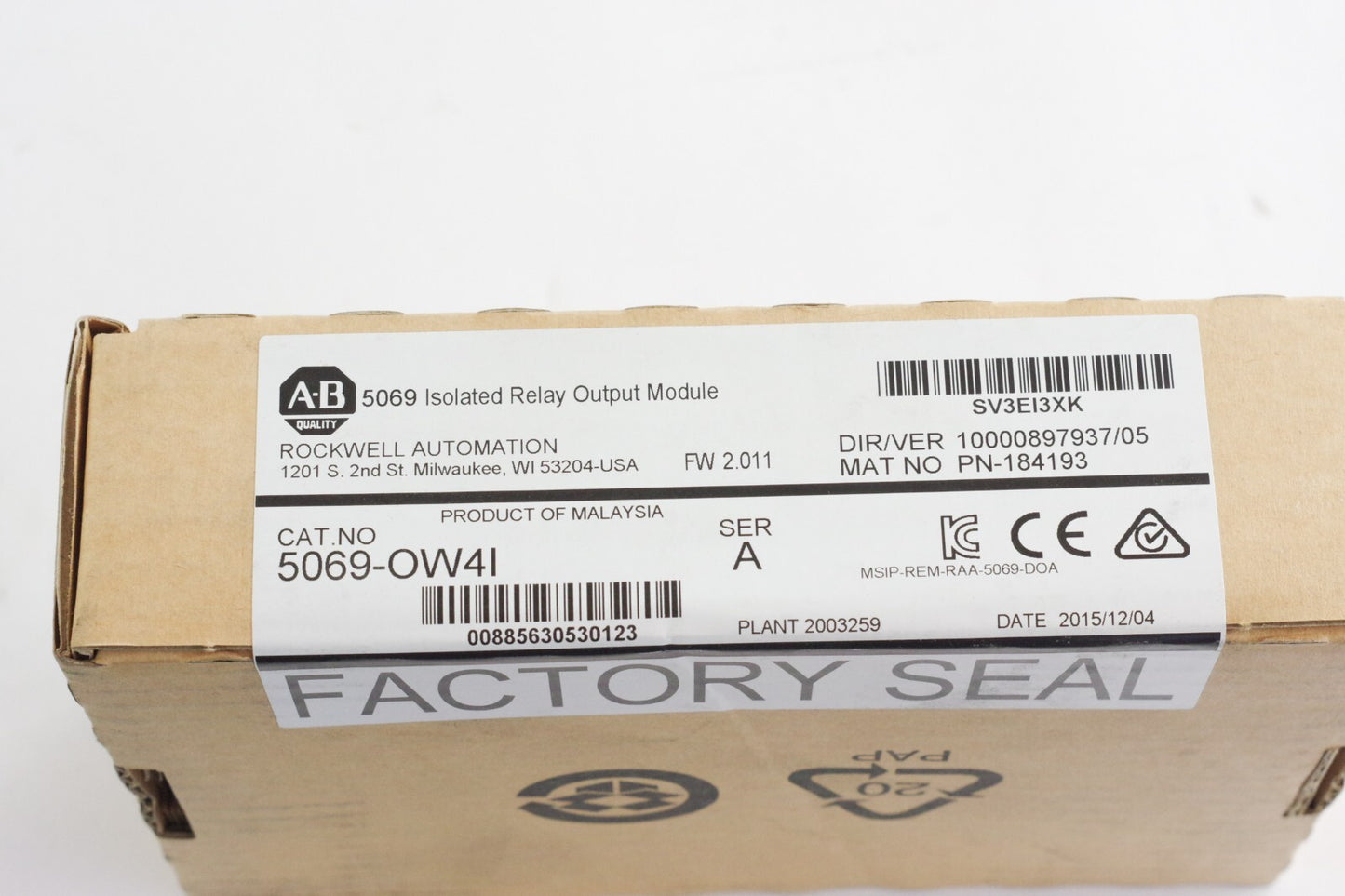 Allen Bradley 5069-OW4I /A Compact 5000 Isolated Relay Module - Sealed Surplus