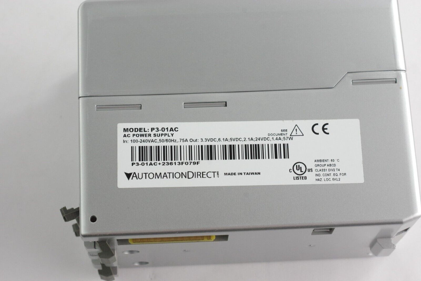 Automation Direct P3-01AC P301AC AC Power Supply 100-240VAC 50/60Hz - Installed