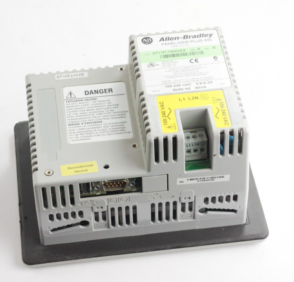 Allen Bradley 2711P-T6M5A Ser A Rev B Panelview Plus 600 Touch 2711P-T6M5AX