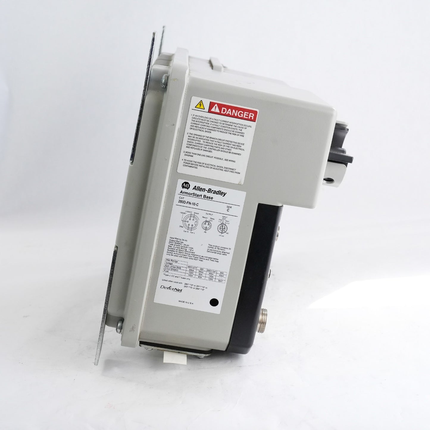 Allen Bradley 280D-FN-10-C Ser C + 280D-F12Z-10C-CRW Armor Start - Great Shape