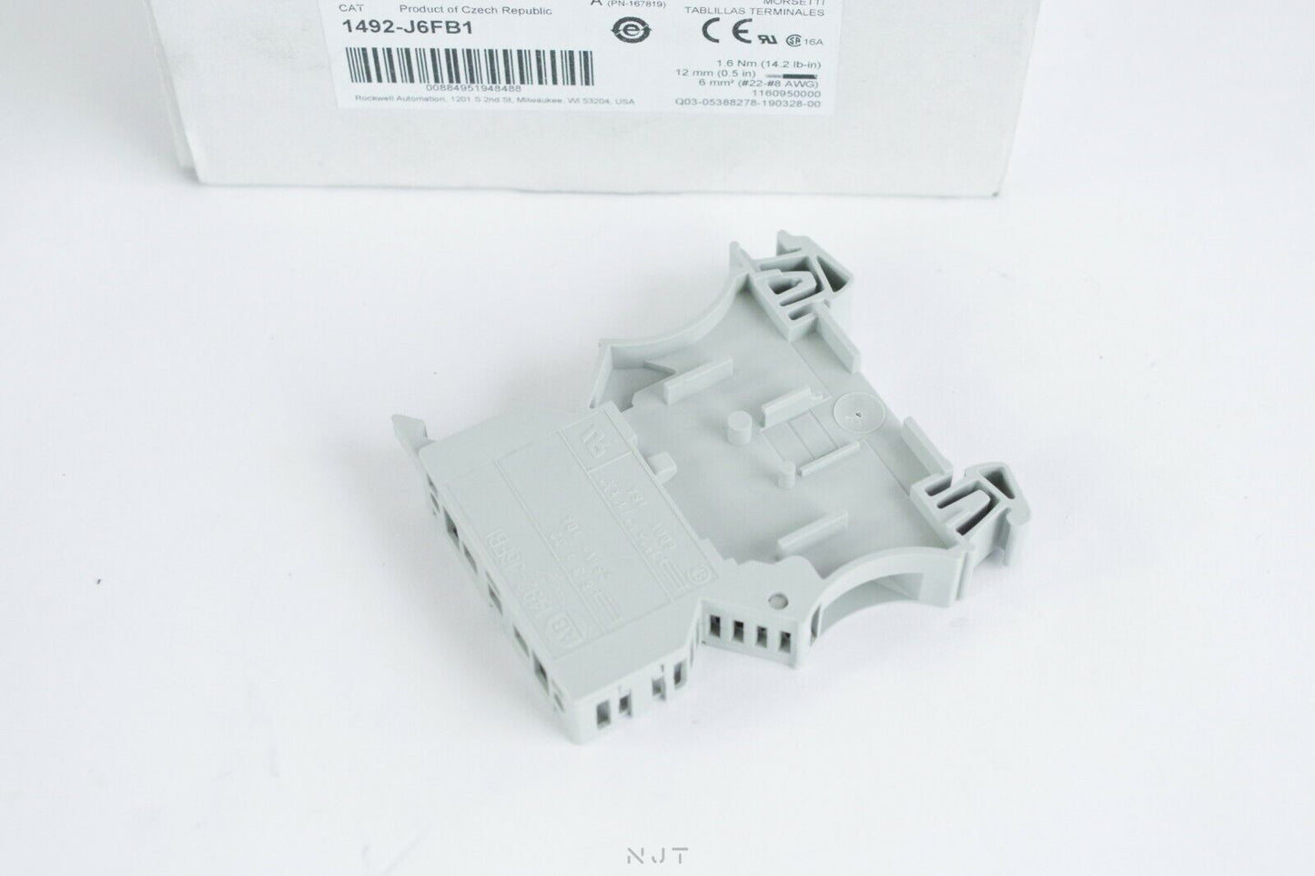 1x ALLEN BRADLEY 1492-J6FB1 1492J6FB1 Terminal Block Fused 10A 600V AC/DC Single