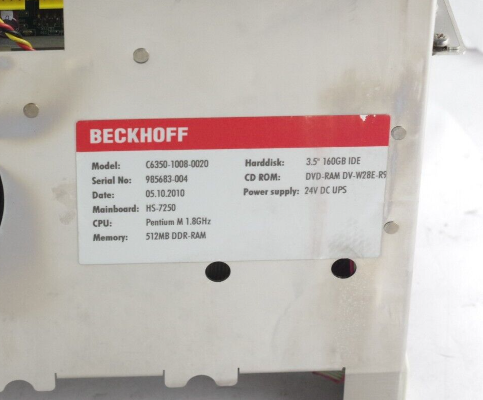 Beckhoff C6350-1008-00 / CU8820-1000 Industrial PC Computer For Parts Or Repair