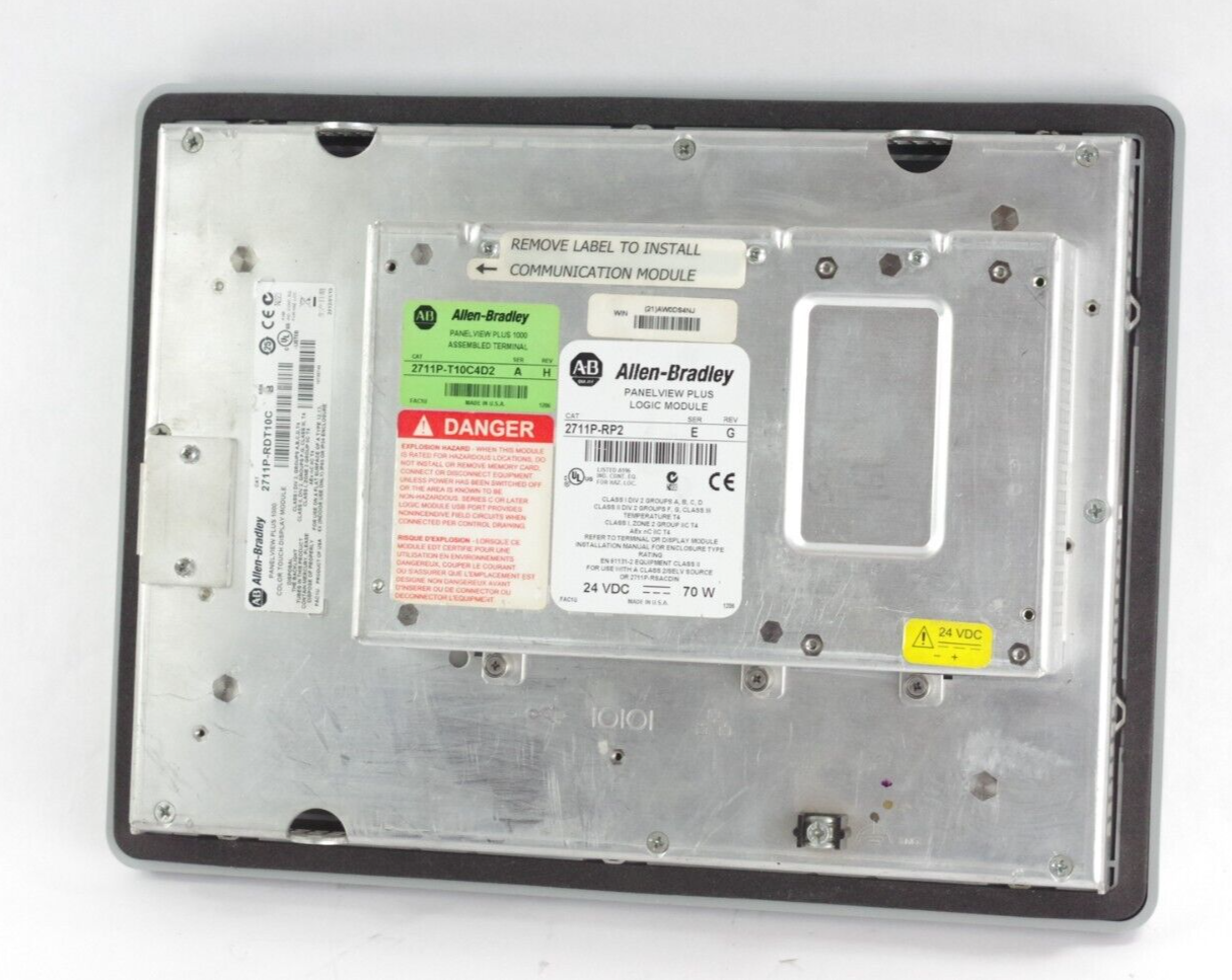 Allen Bradley 2711P-T10C4D2 A PanelView Plus 1000 2711P-RP2 E RDT10C New Overlay