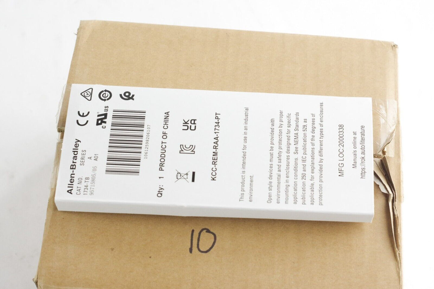 1x 2024 Allen-Bradley 1734-TB Ser A Point I/O Module Terminal Base 1734TB
