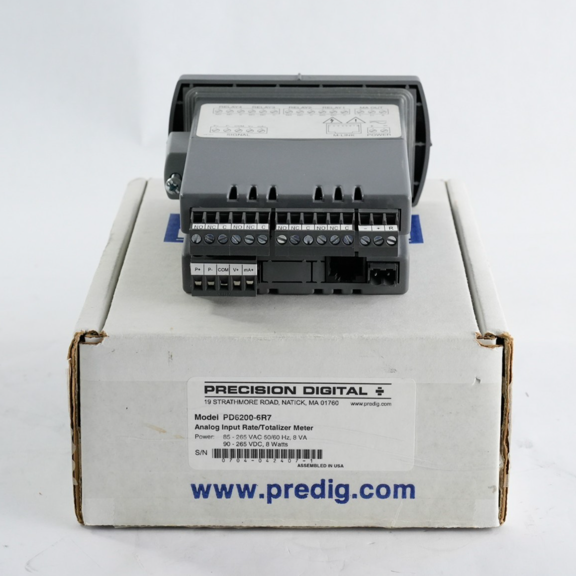 Precision Digital Meter PD6200-6R7 Analog Input Rate/Totalizer Meter - Open Box