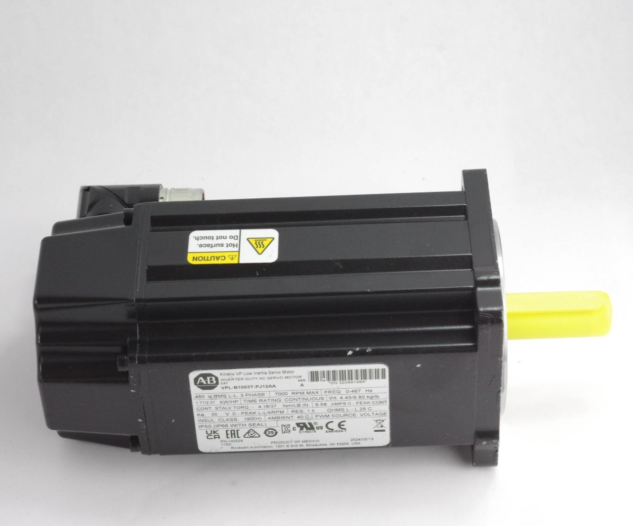 Allen Bradley VPL-B1003T-PJ12AA /A 3-Phase Servo Motor - Without Original Box