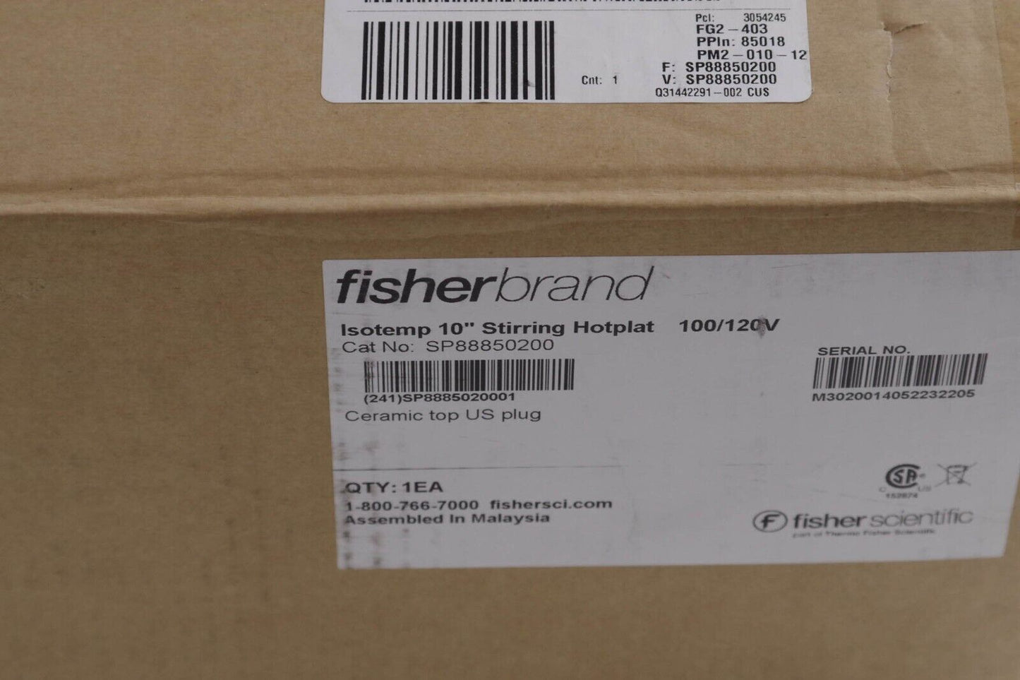 Fisher Scientific SP88850200 Isotemp 10'' Stirring Hotplat - For Parts or Repair