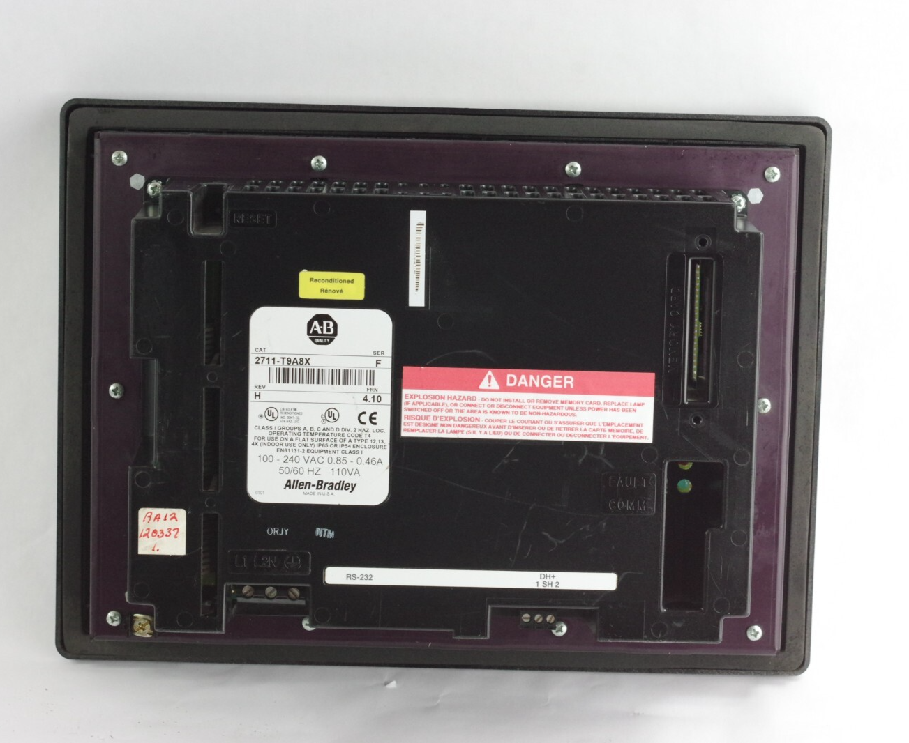 Allen Bradley 2711-T9A8 / 2711-T9A8X Ser F Rev H FRN 4.10 PanelView 900 Terminal