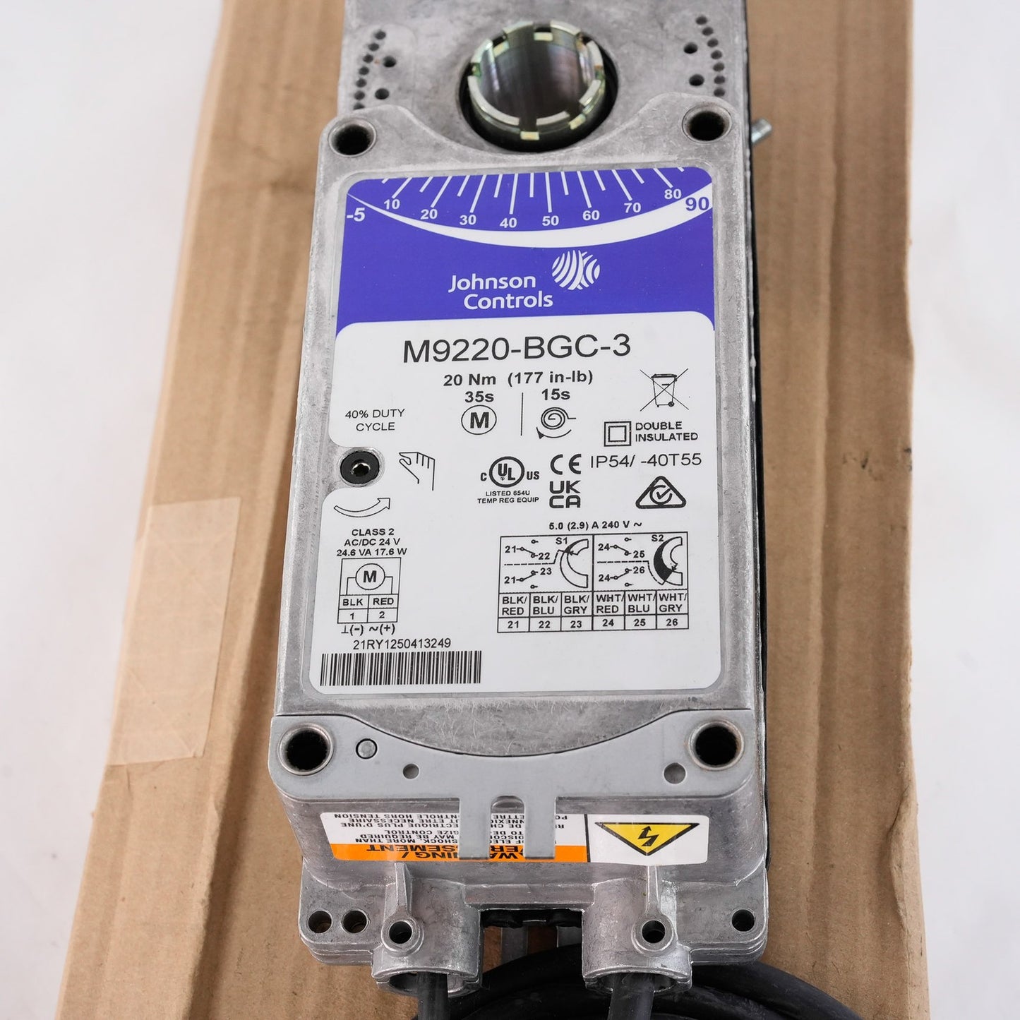 Johnson Controls M9220-BGC-3 Electric Damper Actuator M9220BGC3 - Open Box
