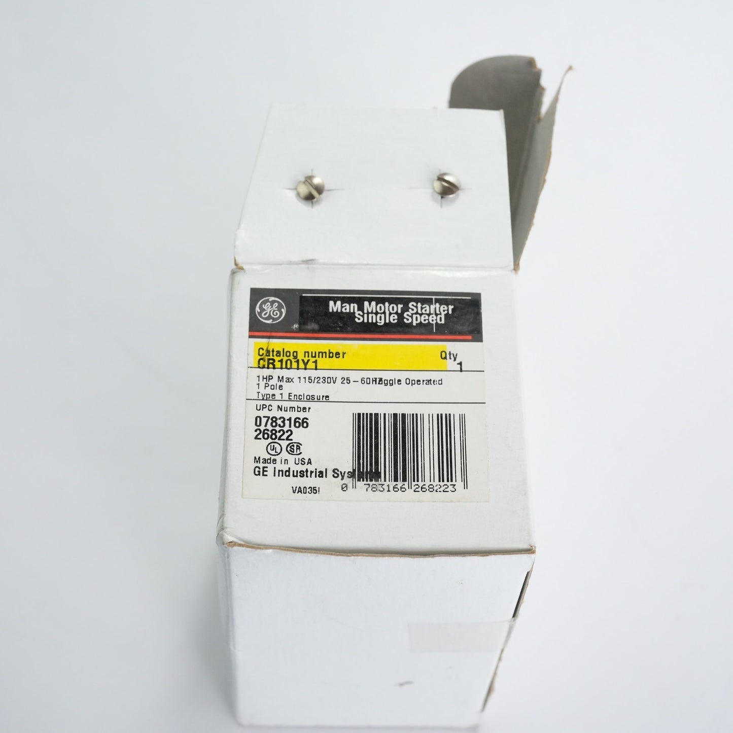 GE General Electric CR101Y1 Manual Motor Disconnect Starter Switch - Open Box