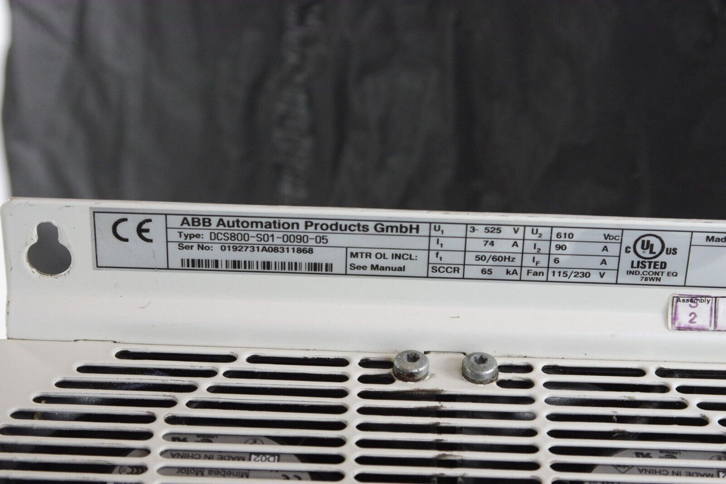ABB DCS800-S01-0090-05 DCS800 DC Drive 20HP - 40HP@480V 78A + 1 Year Warranty
