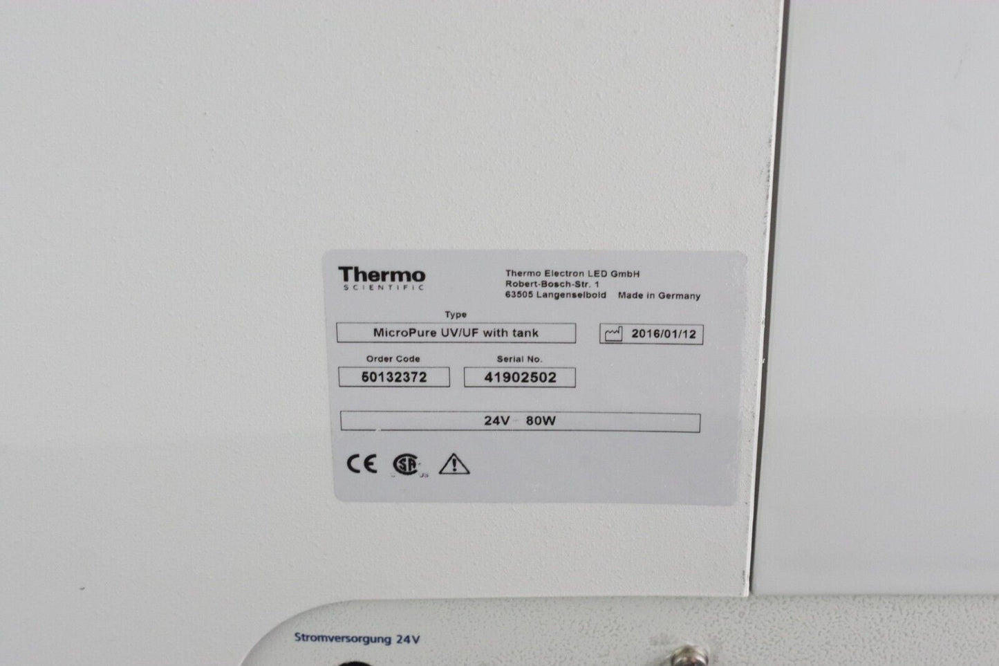 Thermo Scientific Barnstead MicroPure UV/UF with Tank ST 50132372 - Untested