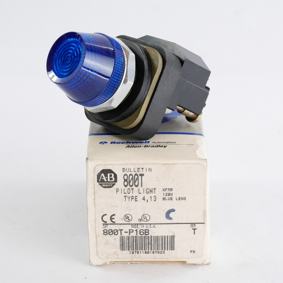 Allen Bradley 800T-P16B /T Blue Pilot light 120V 50/60Hz 800TP16B - Open Box