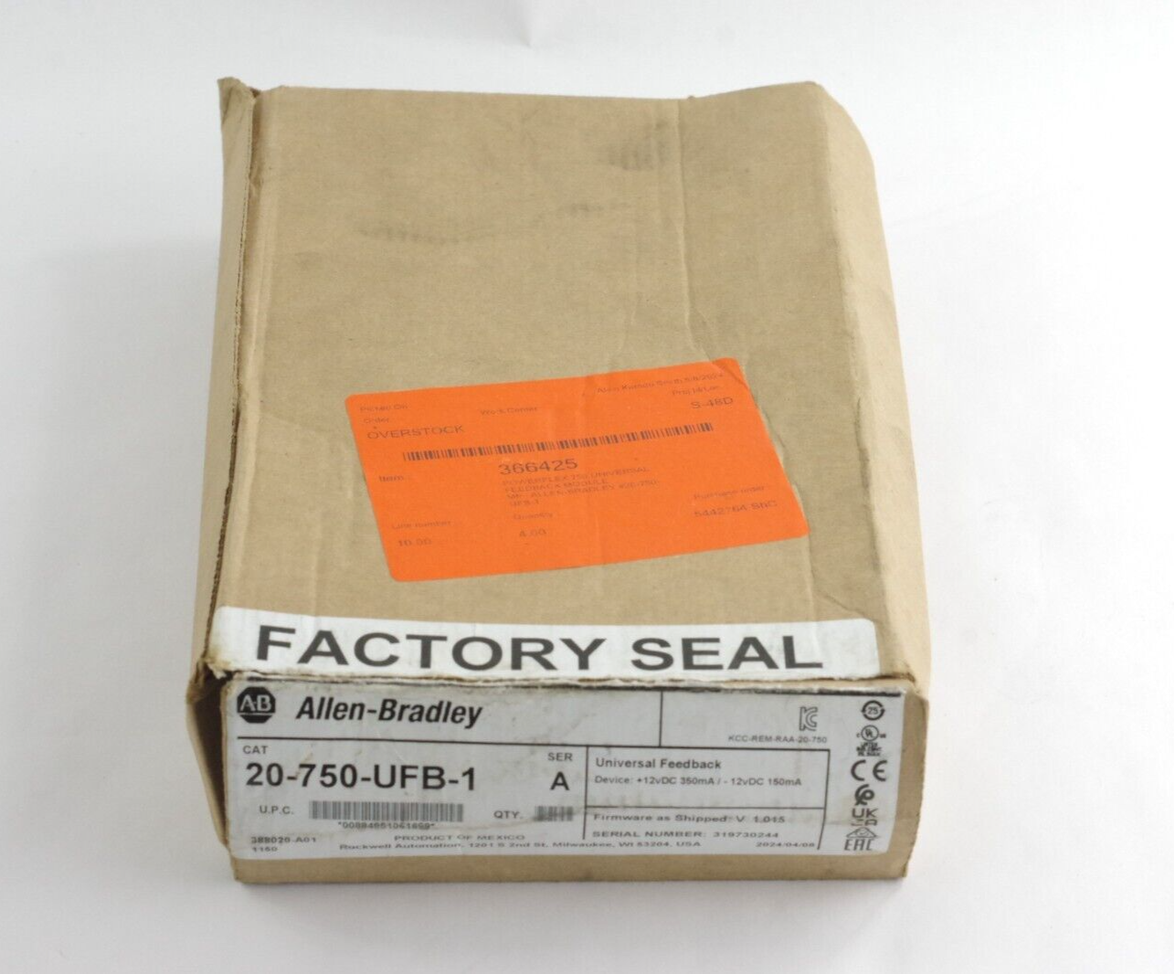 Allen Bradley 20-750-UFB-1 Series A PowerFlex 755 Feedback Module - Open Box