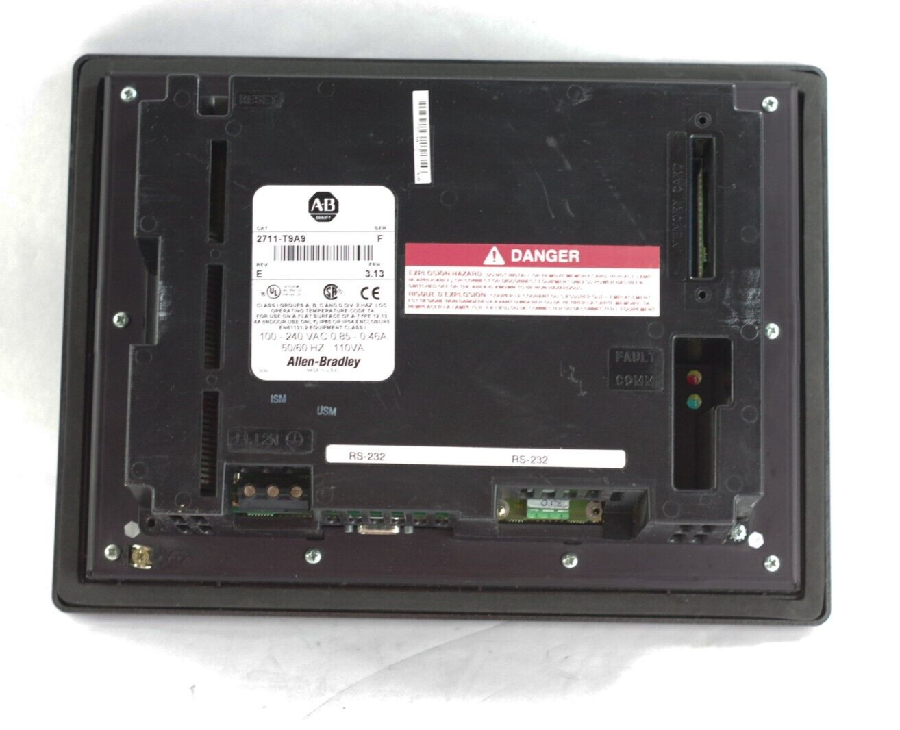 Allen Bradley 2711-T9A9 Ser F Rev E FRN 3.13 Panelview 900 9" Terminal