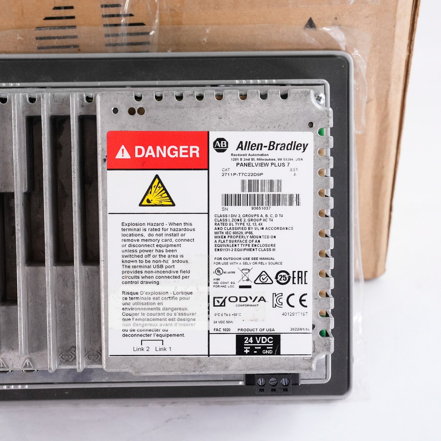Allen Bradley 2711P-T7C22D9P /A PanelView Plus 7 Display Terminal Refurbished