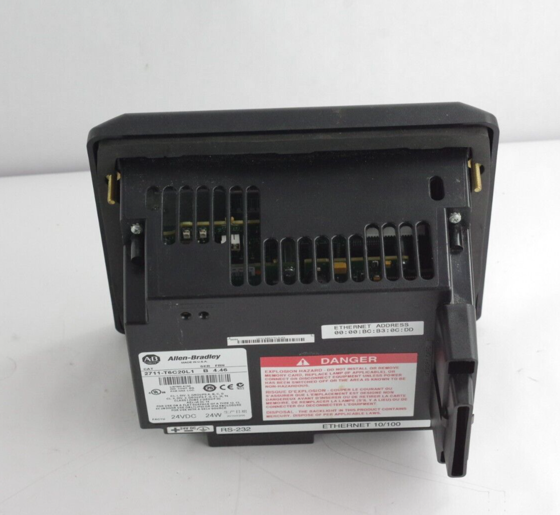 Allen Bradley 2711-T6C20L1 Ser B FRN 4.46 PanelView 600 24VDC Interface Panel