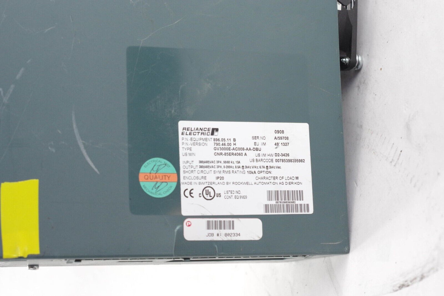 Reliance Electric 896.05.11 GV3000E-AC008-AA-DBU - For Parts