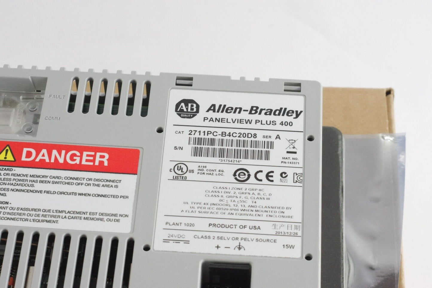 Allen Bradley 2711PC-B4C20D8 /A PanelView Plus Compact 400 Touch - Refurbished