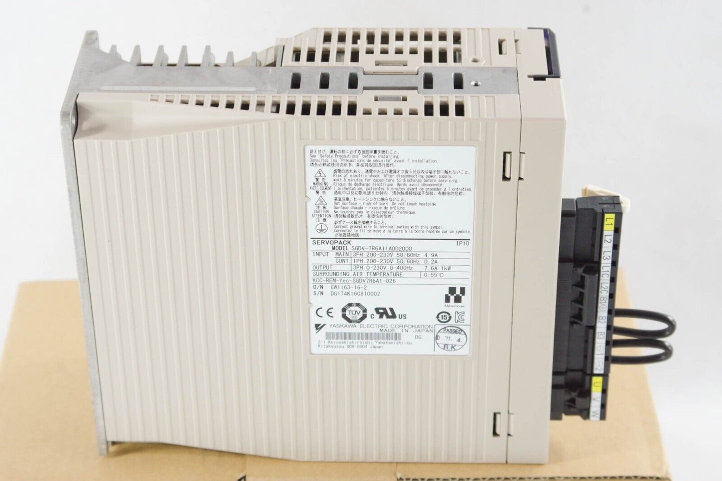 YASKAWA ELECTRIC SGDV-7R6A11A002000 SERVOPACK 6W1163-16 - Open Box