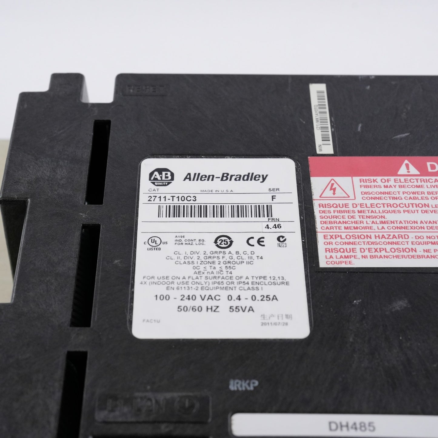 Allen Bradley 2711-T10C3 /F FRN 4.46 Panelview 1000 Operator Interface Terminal