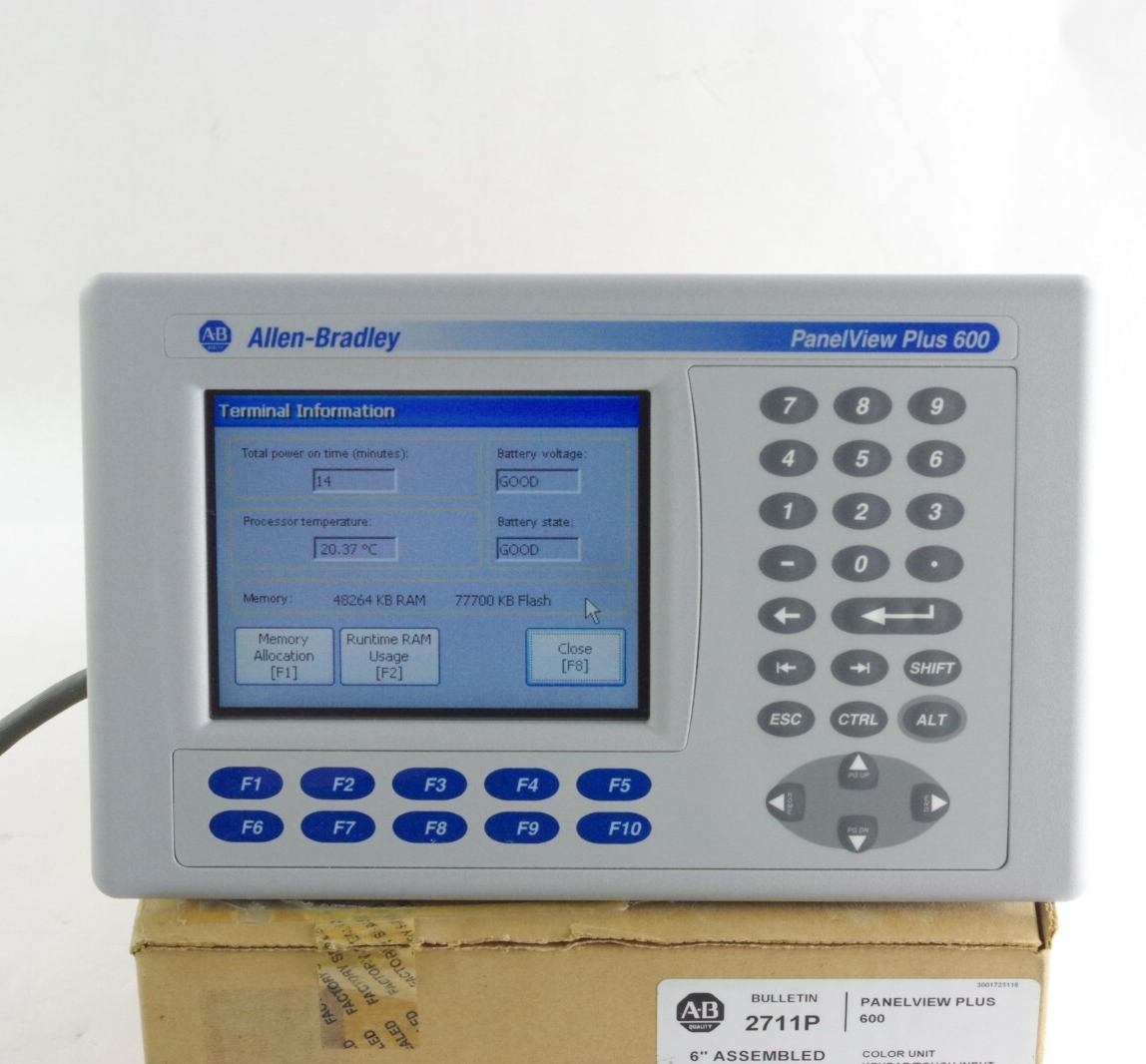 Allen Bradley 2711P-B6C3A /D PanelView Plus 600 + 2711P-RN3 - Open Box