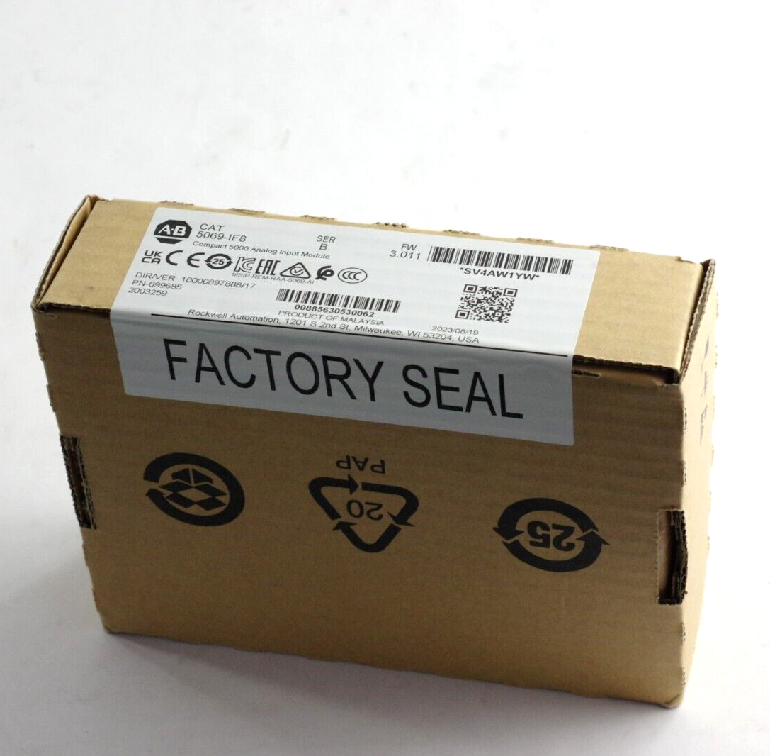 Allen Bradley 5069-IF8 Ser A Compact 5000 Analog Input Module 8-Ch 2023 Sealed
