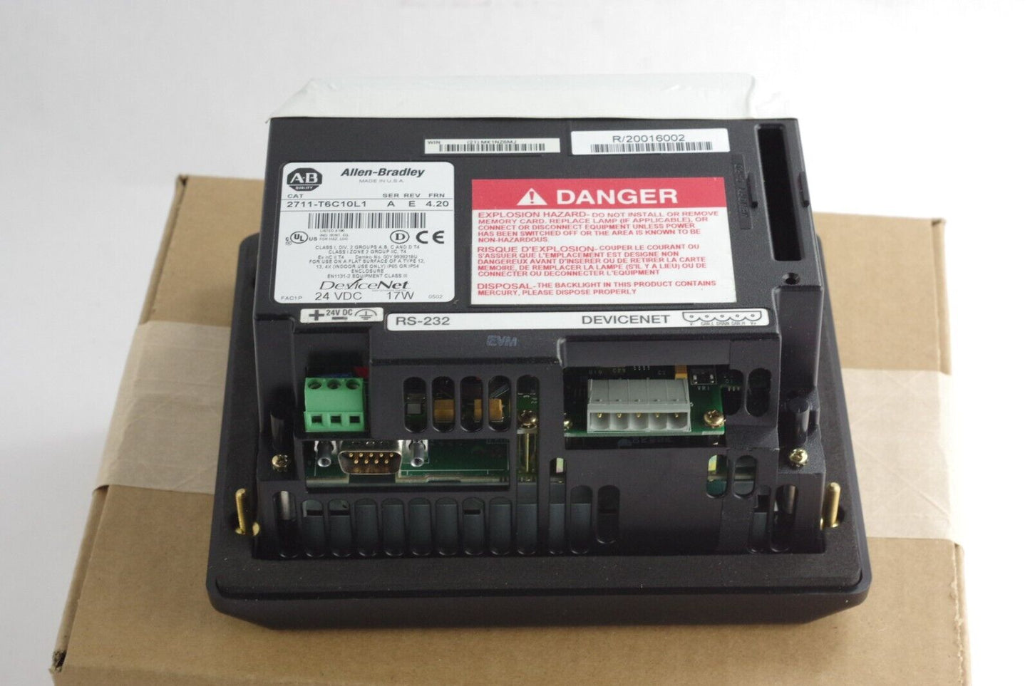 Allen Bradley 2711-T6C10L1 Ser A Rev E FRN 4.20 Panelview 600