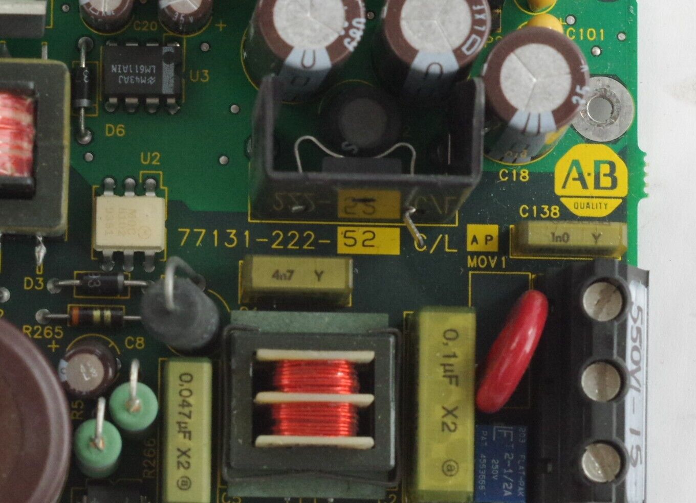 Allen Bradley 77131-222-52 PanelView 550 Main Control Board C/L AP