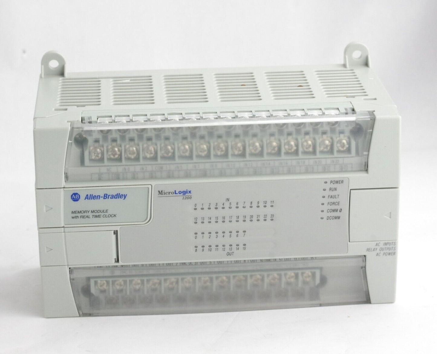 Allen Bradley MicroLogix 1200 1762-L40AWAR Ser C 40 Point Controller + MM1RTC/A
