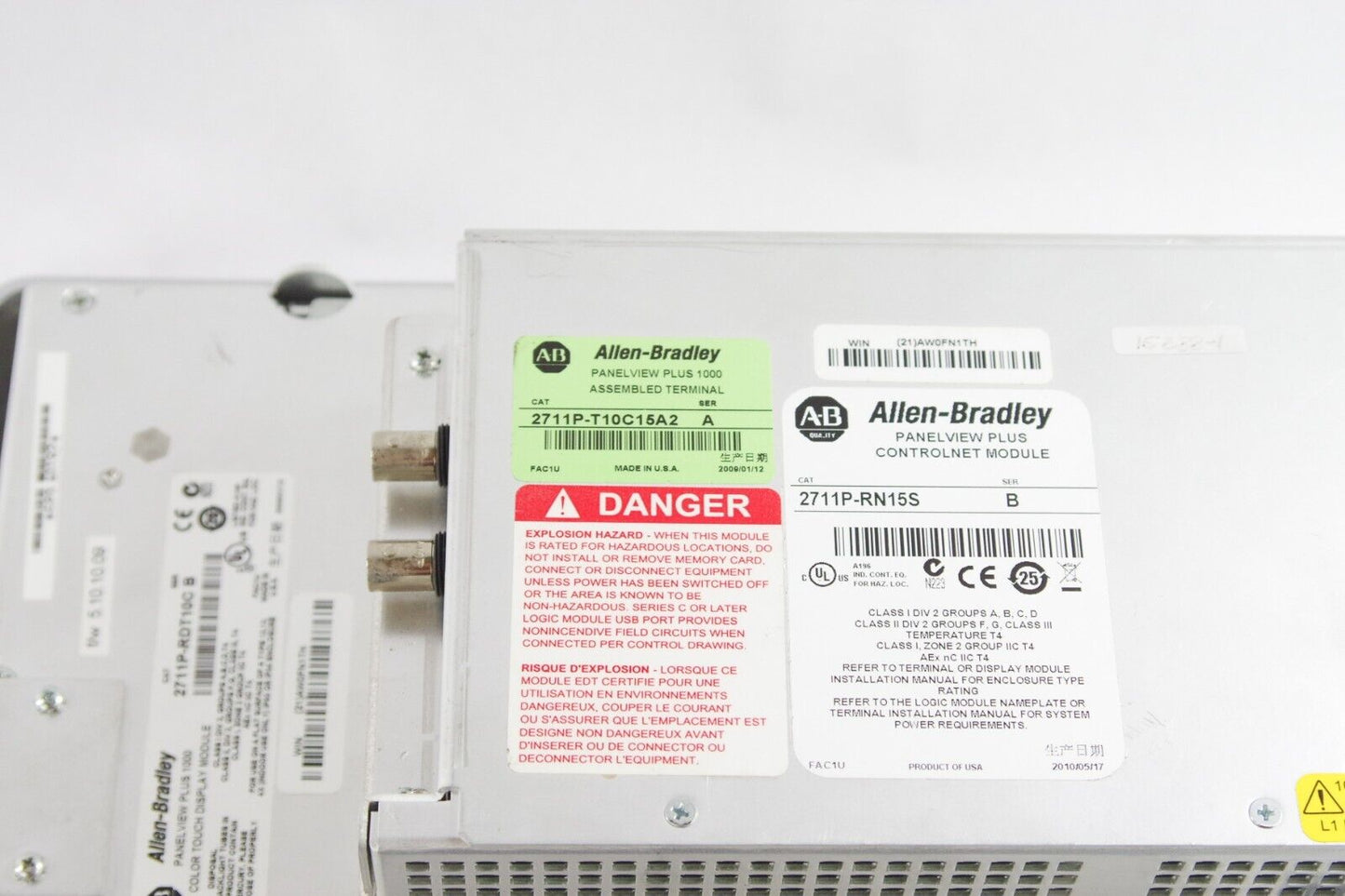 Allen Bradley 2711P-T10C15A2 Panelview Plus 1000 / 2711P-RP2A G + RDT10C No Box