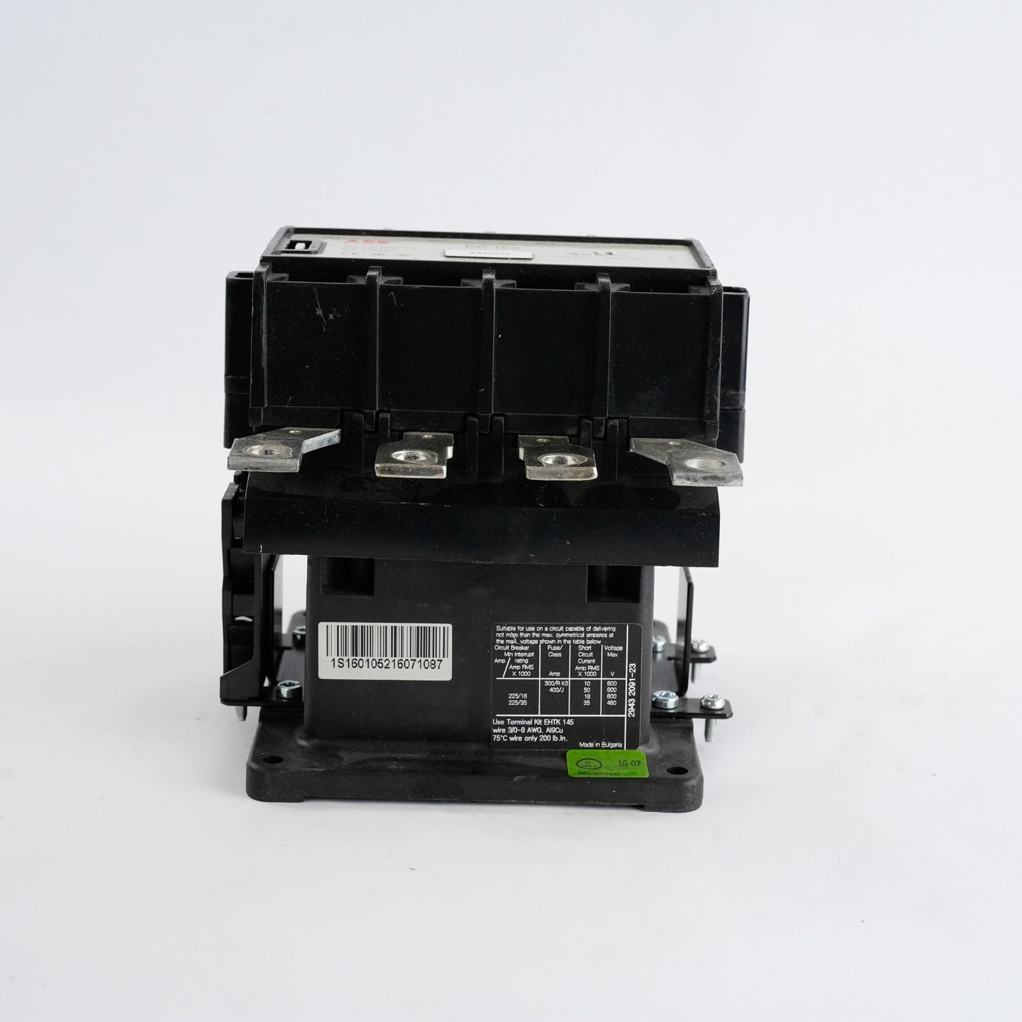 ABB EK 150 Power Contactor SK 825 400-AF EK 150 ac-1 250 200A 600 SK SK 824 441