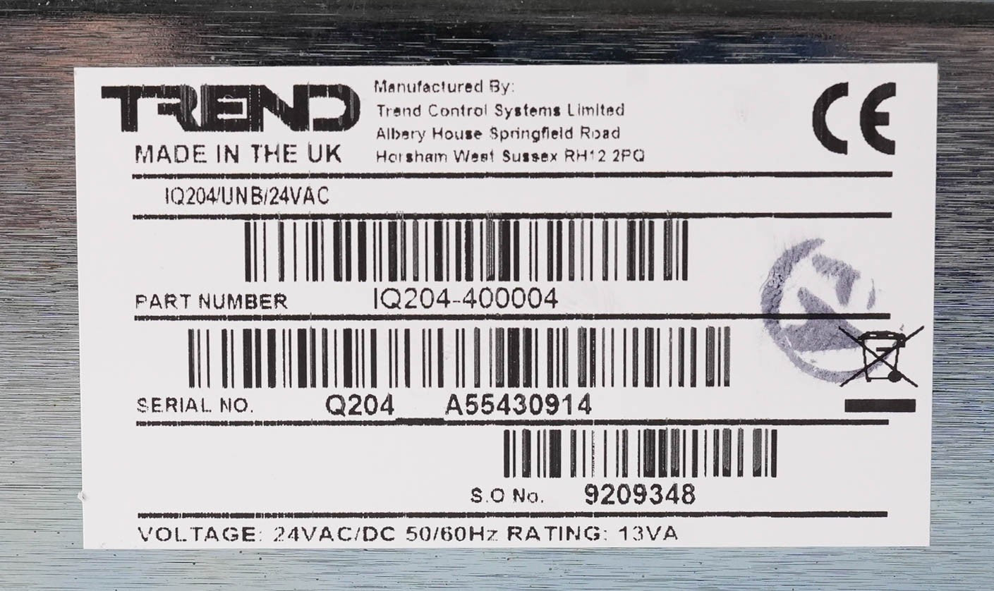 Trend IQ204-400004 Controller IQ204 400004 24VAC 50/60Hz 10VA IQ204400004