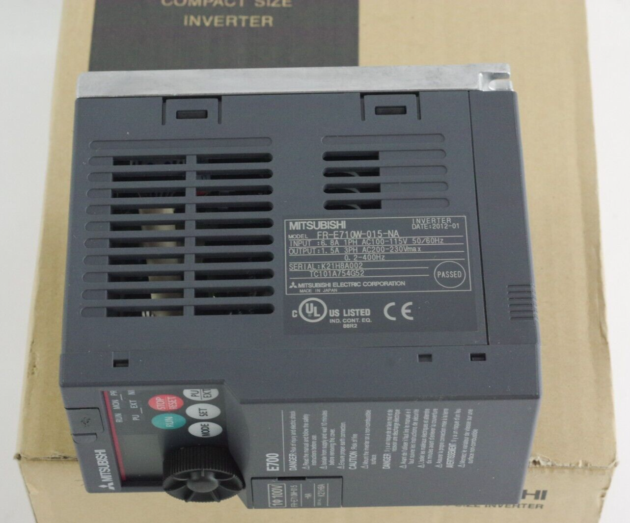 Mitsubishi FR-E710W-015-NA / FRE710W015NA Compact Size Inverter - Open Box