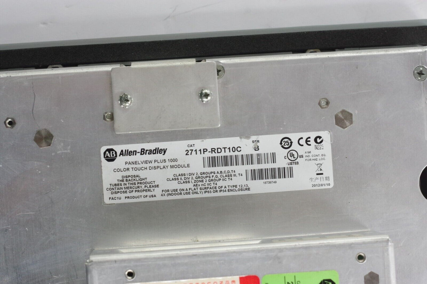 Allen Bradley 2711P-T10C4D2 A PanelView Plus 1000 2711P-RP2 E RDT10C New Overlay