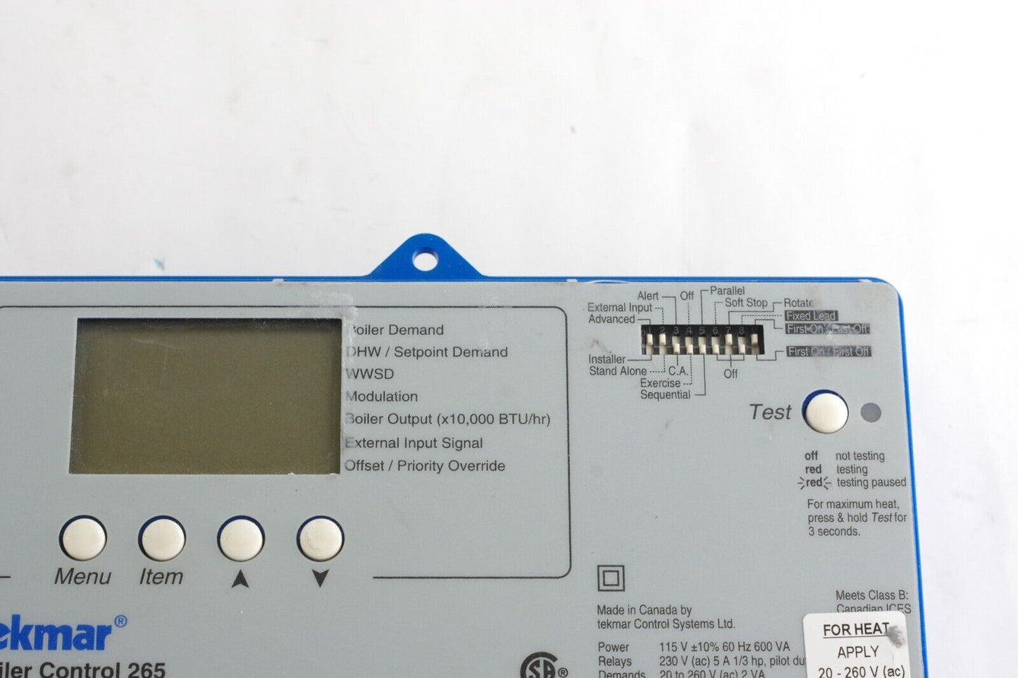 Tekmar Boiler Control 265 Three Modulating Boiler & DHW / Setpoint